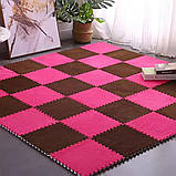 Підлога-пазл плюшевий РОЖЕВИЙ 30*30*1cm (D) SW-00002092, фото 9
