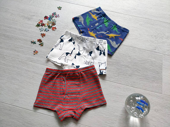 Дитячі труси боксери для хлопчиків 4-9 років комплект з 3 штук, арт. ТМ04, фото 1