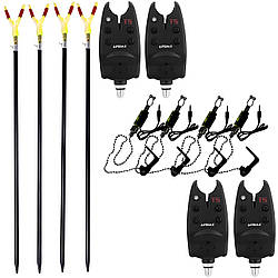 Набір електронних сигналізаторів, свінгерів та підставок по 4 шт.