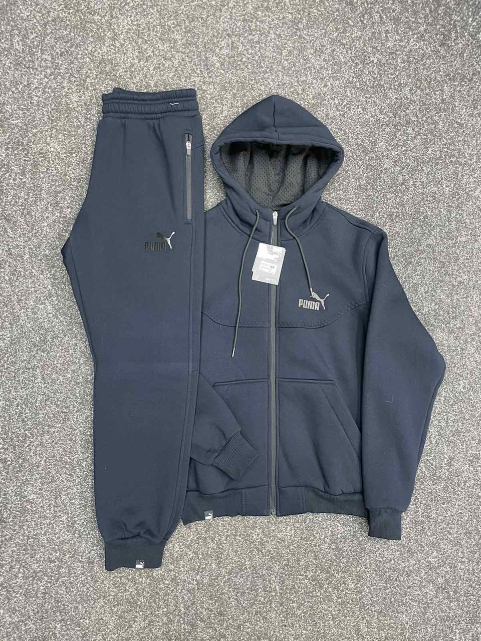 Чоловічий теплий спортивний костюм Pm0608 чоловічий зимовий костюм синій. Чоловічий одяг Зима, фото 1