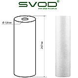 Корпус магістрального фільтра для холодної води 10" з картриджем механічного очищення, під'єднання 1/2", фото 3