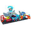Hot Wheels ultimate новий легендарний гараж автомийка Акула Color Reveal Трек Хот Вілс Мега гараж з Акулою Ultra Shark Car Wash, фото 2