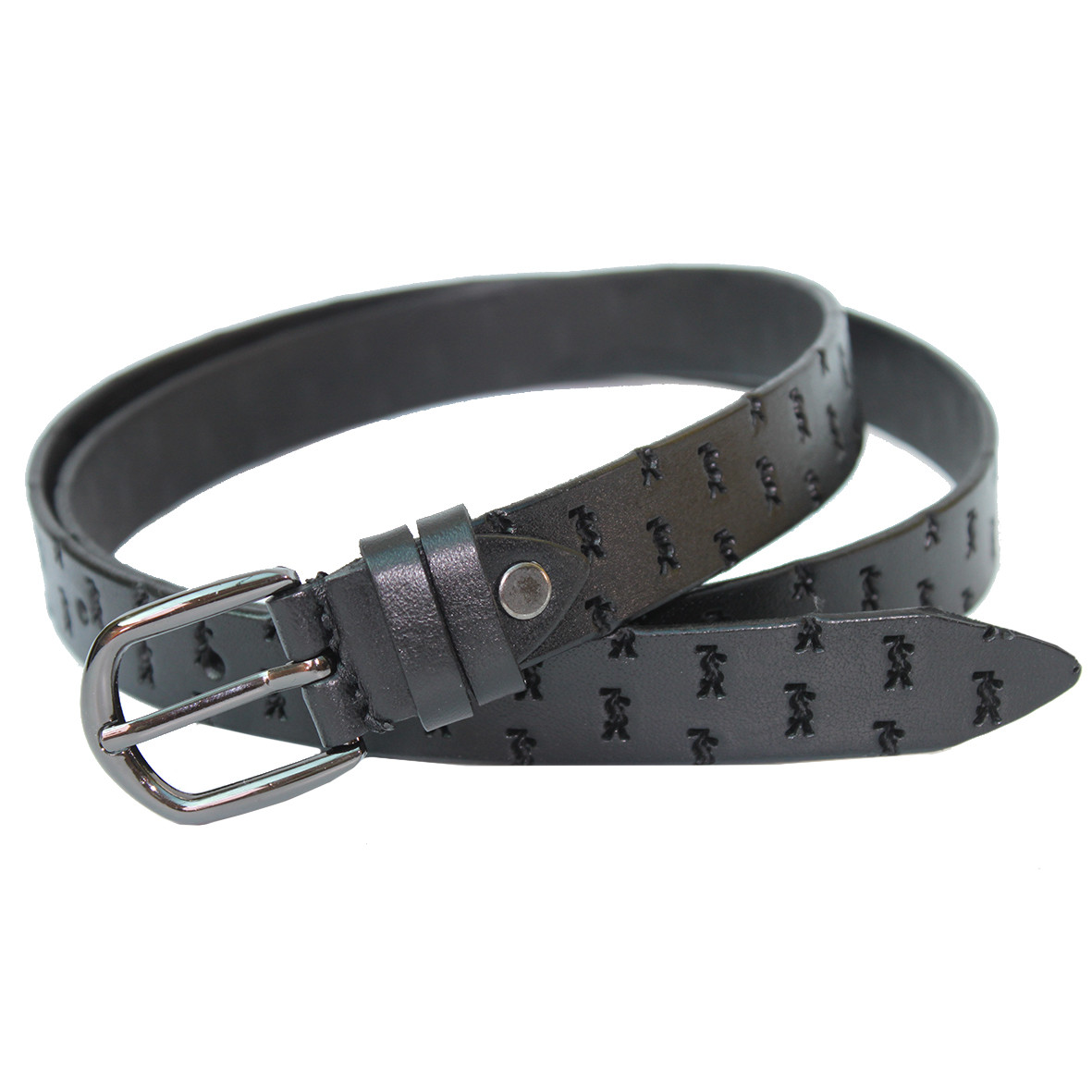 Ремінь жіночий джинсовий (casual) гладка шкіра на шпенику 35 мм-купити гуртом в Одесі