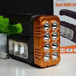 Світлодіодна ручна лампа ліхтар для кемпінгу на сонячній батареї HB 7702, чорний