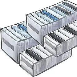 Мийний органайзер 4 шт. для зберігання одягу в гардеробі Box For Clothes MAS
