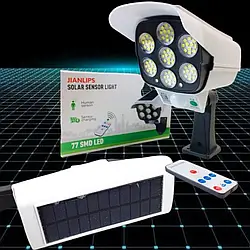 Вуличний ліхтар у формі камери solar light BL JLP 2178 на сонячній батареї з датчиком руху та пультом