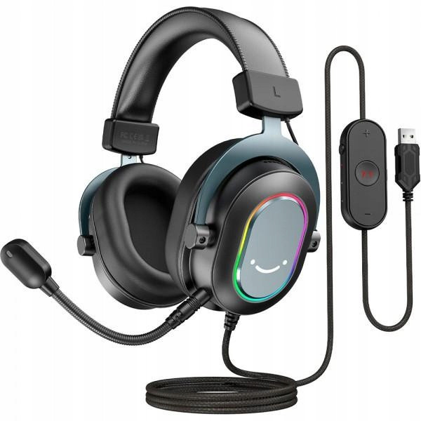Накладні ігрові навушники FIFINE H6 AmpliGame RGB із мікрофоном