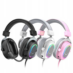 Накладні ігрові навушники FIFINE H6 AmpliGame RGB із мікрофоном, фото 3