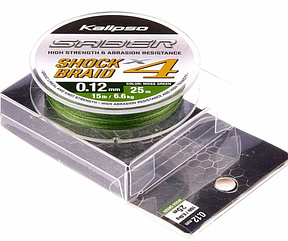 Шок лідер 25m 0.18мм Kalipso Saber Shock Braid X4 MG