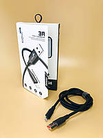 Кабель Usb Lightning 4you Dnister black (2.4 A, Silicon Perfect)