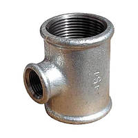Трійник чавунний оцинкований перехідною Ду 50х15 ВВВ