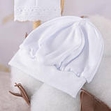 Костюм для хрещення "Чарівний янгол" інтерлок зріст 50 см (0 – 1 місяць) Betis Білий зі сріблом, фото 2