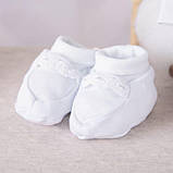 Костюм для хрещення "Чарівний янгол" інтерлок зріст 50 см (0 – 1 місяць) Betis Білий зі сріблом, фото 3