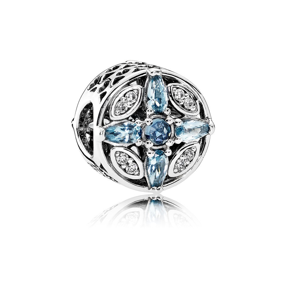 Срібна намистина Pandora   Морозні візерунки  791995NMBMX