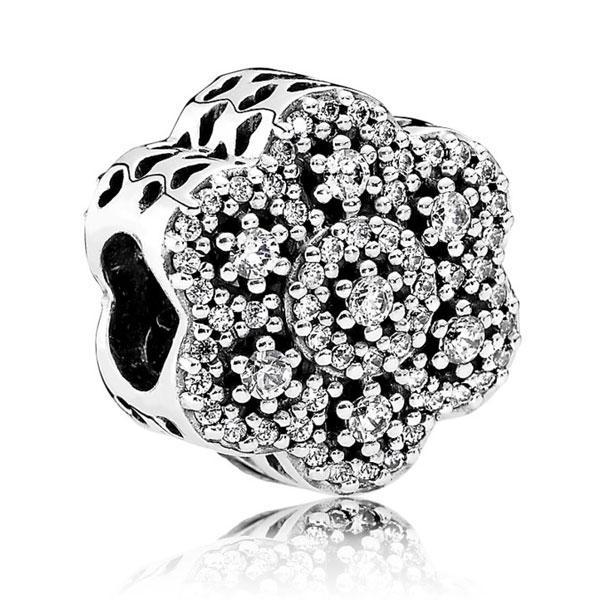 Срібна намистина Pandora   Квітка  791998CZ