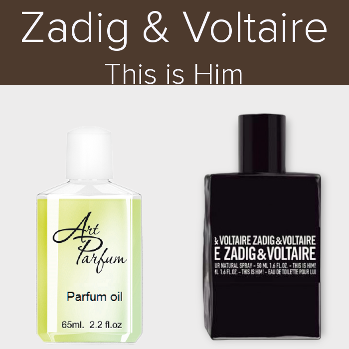 Парфумований концентрат 65мл. Аромат схожий з Zadig & Voltaire This is Him, фото 1