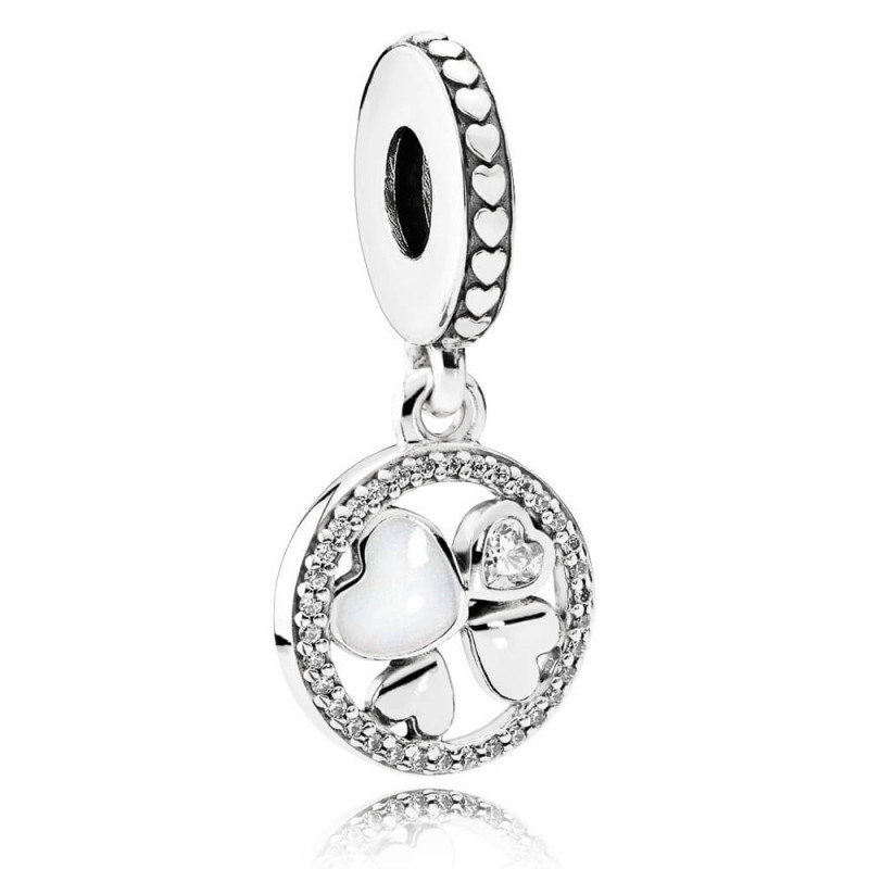 Срібна підвіска-намистина Pandora   Серця любові  792104CZ