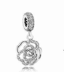 Срібна підвіска-намистина Pandora   Сяюча троянда  791526CZ