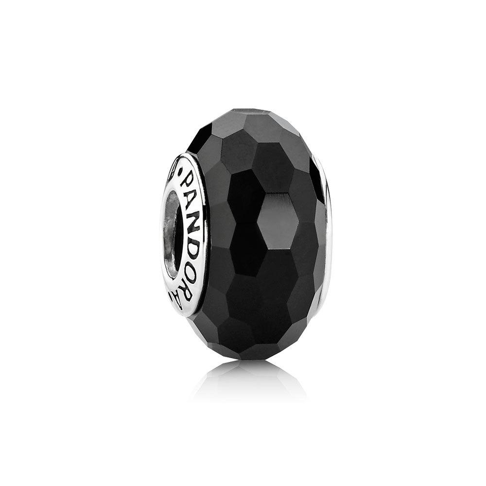 Срібна намистина Pandora   Чорний Мурано  791069