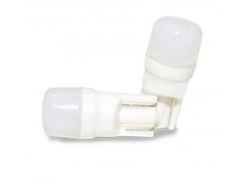 Світлодіодна автомобільна лампа T10 W2,1x9,5d 3 SMD (2016) 12V WHITE з матовою лінзою та керамічним цоколем
