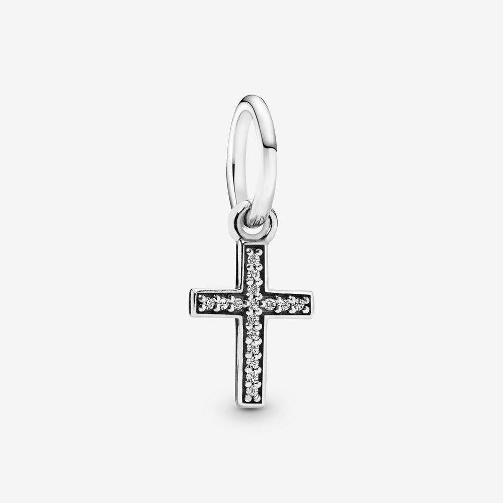 Срібна намистина Pandora     Хрестик  791310CZ