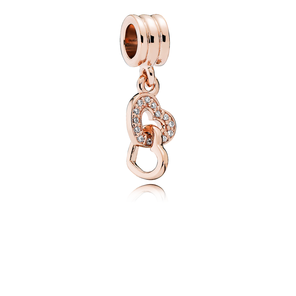 Срібна намистина Pandora     Сполучені Серця  781242CZ