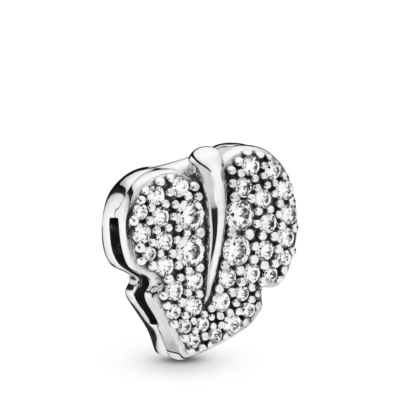 Срібна намистина Pandora    Блискучий лист  798293CZ