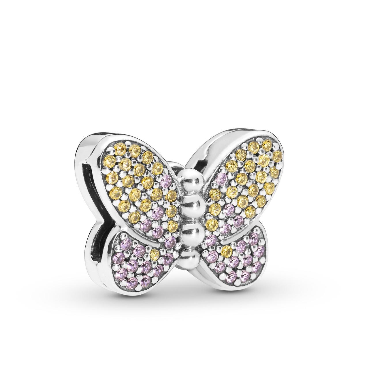 Срібна намистина Pandora    Сліпучий метелик  797864CZM