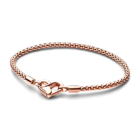 Срібний рельєфний браслет "Серце"