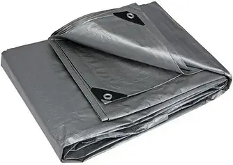 Тент поліпропіленовий 3х4 150 г/м2 PLANDEKA сірий/Поліетиленовий тент із люверсами