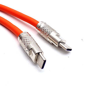 Кабель Type-C to Type-C, 120 Вт (висока якість), прогумований, 1.0 м, фото 1