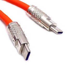 Кабель Type-C to Type-C, 120 Вт (висока якість), прогумований, 1.0 м, фото 3
