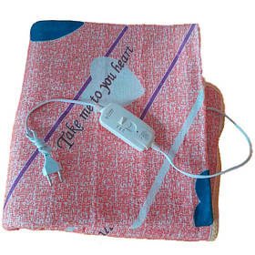 Електроковдра RIAS Heart 2 температурних режимів 150х180 см 120W Pink (3_05297)