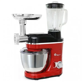 Кухонний комбайн Domotec MS-2052 3в1 6.5L 3500W міксер/блендер/м'ясорубка Red (3_05306)