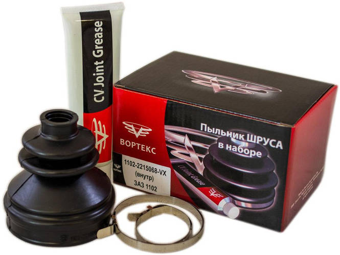 Пыльник шруса ЗАЗ 1102 VORTEX внутр. (ВТ-147), к-т стар. типа (хомуты ...