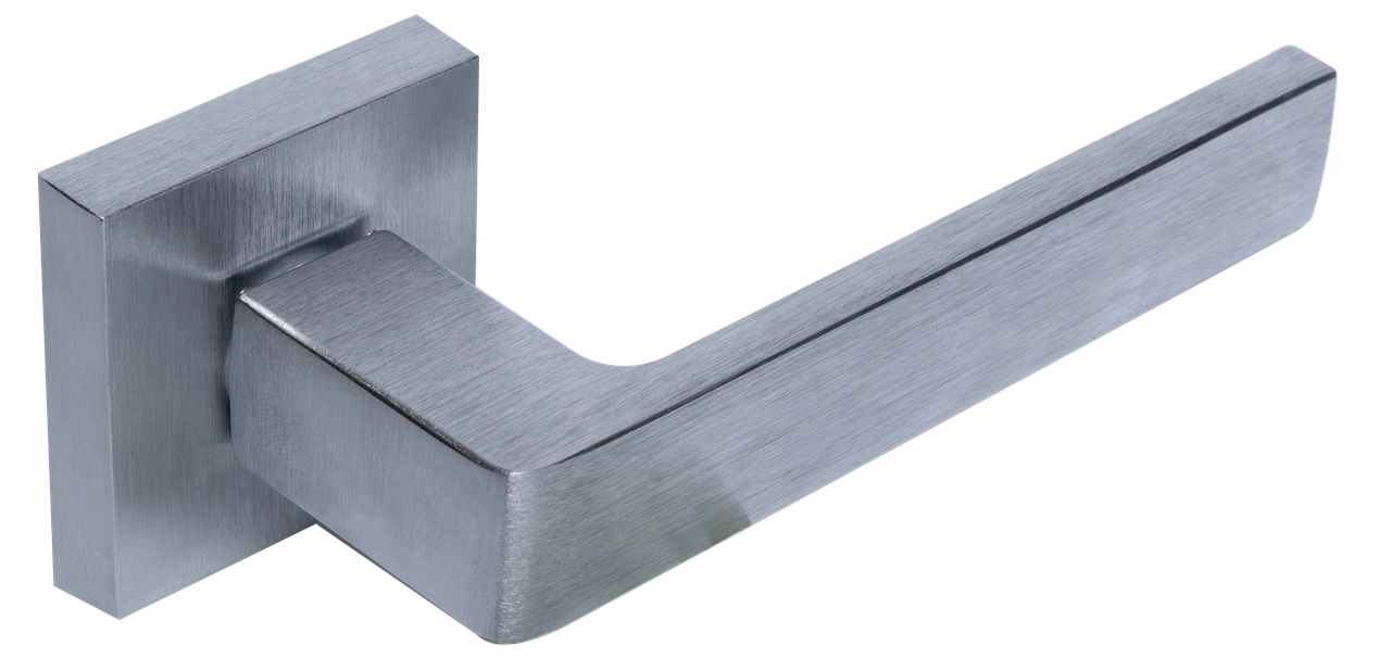 Ручка Azzi Fausto MQ/CS на квадратному розетті матовий хром