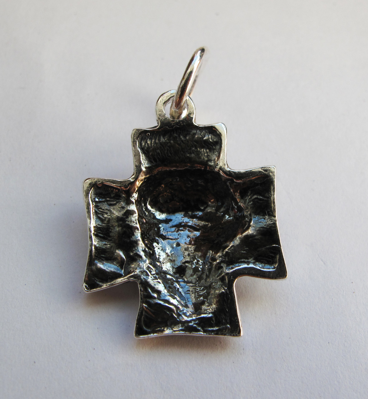Крест серебряный лик Иисуса Христа - фото 3 - id-p140873095