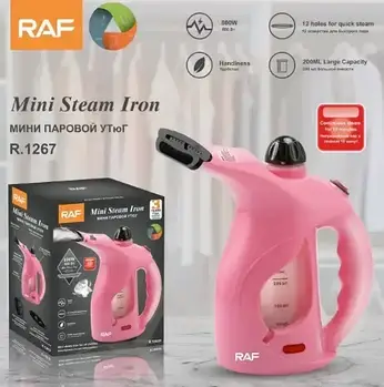 Відпарювач RAF R1267R, Парогенератор ручний, Праска парова для одягу вертикальний рожевий Лучшая цена