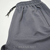 4xl-8xl. Чоловічі шорти великих розмірів (Батал) з м'якого і дихаючого трикотажу - сірі (графітові), фото 3