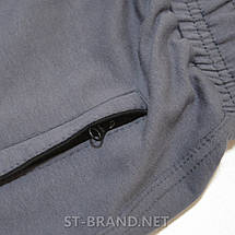 4xl-8xl. Чоловічі шорти великих розмірів (Батал) з м'якого і дихаючого трикотажу - сірі (графітові), фото 6