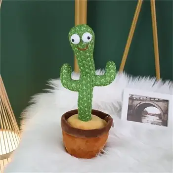 Кантус, що танцює, світло-ігрова іграшка на батарейках, Dancing Cactus TikTok кактус у вазоні 34 см Лучшая цена