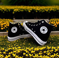 Кеды Высокие Черные Converse Chuck Taylor All Star lift hi black 36-41 На высокой подошве