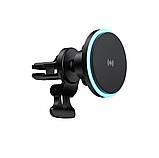 Автомобільний тримач для телефону Havit з бездротовою зарядкою W3032 15W black, фото 2