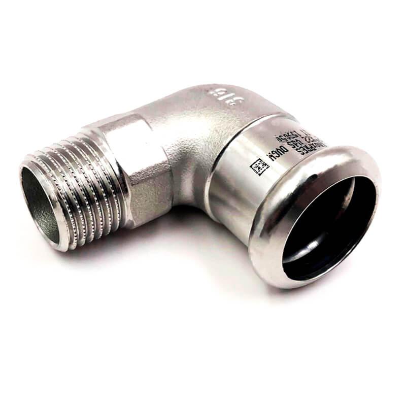 Коліно неіржавке RM Inoxpres 197 Ø22 х 3/4 90°, фото 1