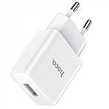 Home Charger 2.1A 1U Micro Cable (1m) Hoco N9 — White, фото 3