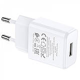 Home Charger 2.1A 1U Micro Cable (1m) Hoco N9 — White, фото 9