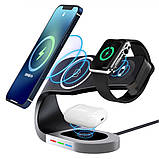 Wireless Charger 3 in 1 15W Y35 — Black, фото 2
