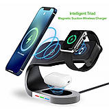 Wireless Charger 3 in 1 15W Y35 — Black, фото 3