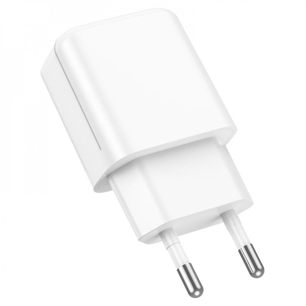 Home Charger 2.1A 1U Lightning Cable (1m) Borofone BA64A — White, фото 1
