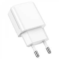 Home Charger 2.1A 1U Lightning Cable (1m) Borofone BA64A — White